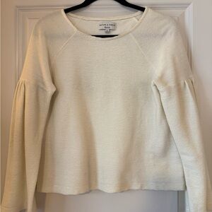 Madewell Cream Textured Knit Top